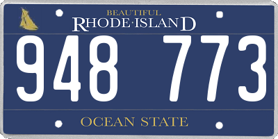RI license plate 948773
