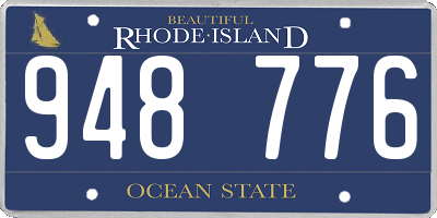 RI license plate 948776