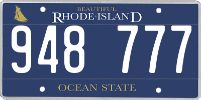 RI license plate 948777