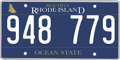 RI license plate 948779