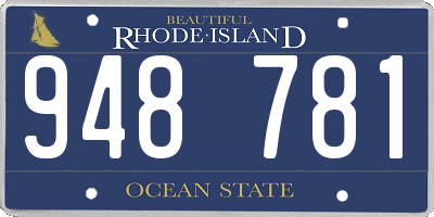 RI license plate 948781