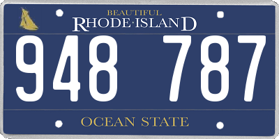 RI license plate 948787