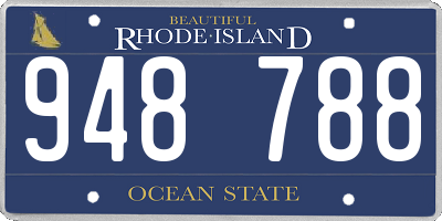 RI license plate 948788