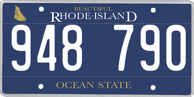 RI license plate 948790