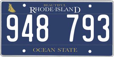 RI license plate 948793