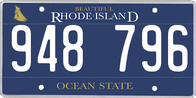 RI license plate 948796