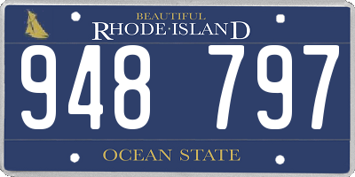 RI license plate 948797