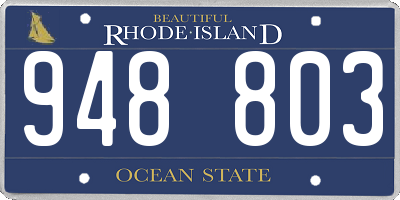 RI license plate 948803