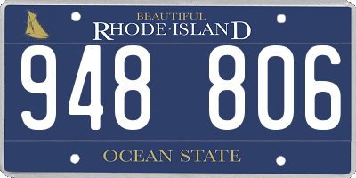 RI license plate 948806