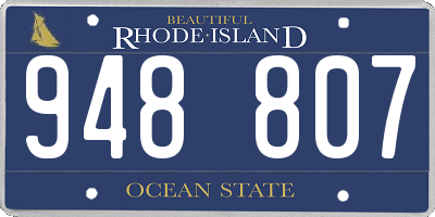 RI license plate 948807