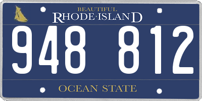RI license plate 948812