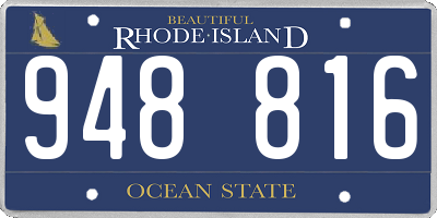 RI license plate 948816
