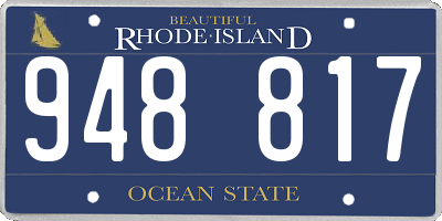 RI license plate 948817