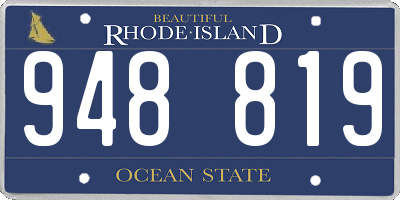 RI license plate 948819