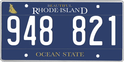 RI license plate 948821