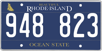 RI license plate 948823