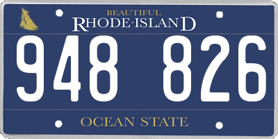 RI license plate 948826