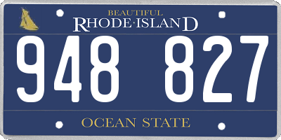 RI license plate 948827
