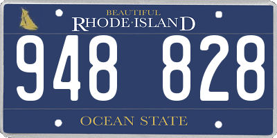 RI license plate 948828