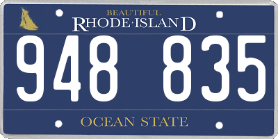 RI license plate 948835