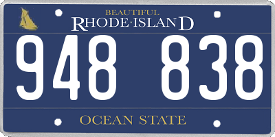 RI license plate 948838