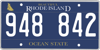 RI license plate 948842