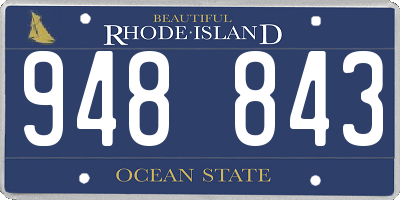 RI license plate 948843