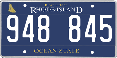RI license plate 948845
