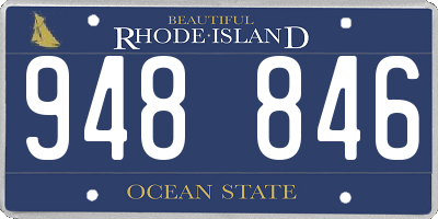RI license plate 948846