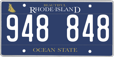 RI license plate 948848