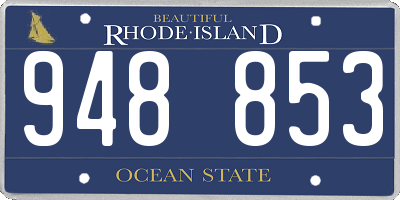 RI license plate 948853