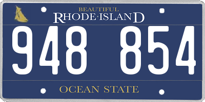 RI license plate 948854