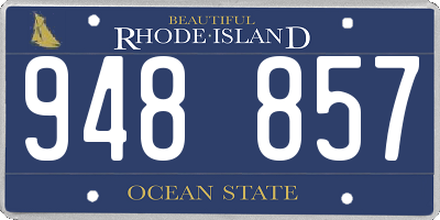 RI license plate 948857