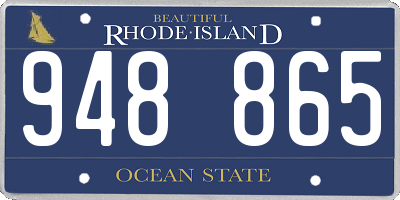 RI license plate 948865