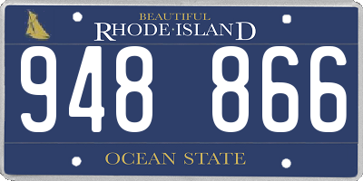 RI license plate 948866