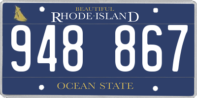 RI license plate 948867