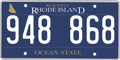 RI license plate 948868
