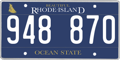 RI license plate 948870