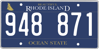RI license plate 948871