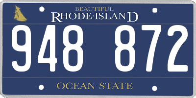 RI license plate 948872