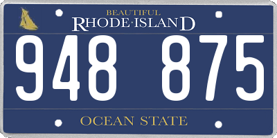 RI license plate 948875