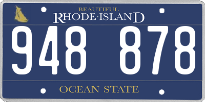 RI license plate 948878