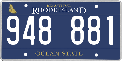 RI license plate 948881
