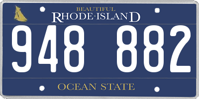 RI license plate 948882