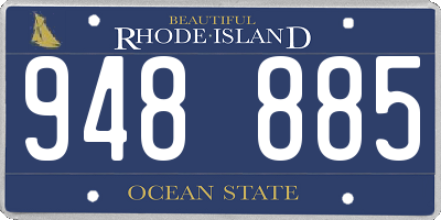 RI license plate 948885