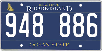 RI license plate 948886