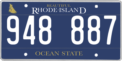 RI license plate 948887