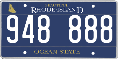 RI license plate 948888