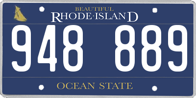 RI license plate 948889