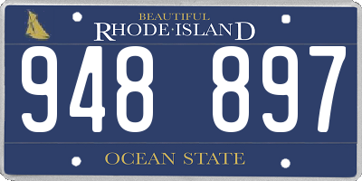 RI license plate 948897
